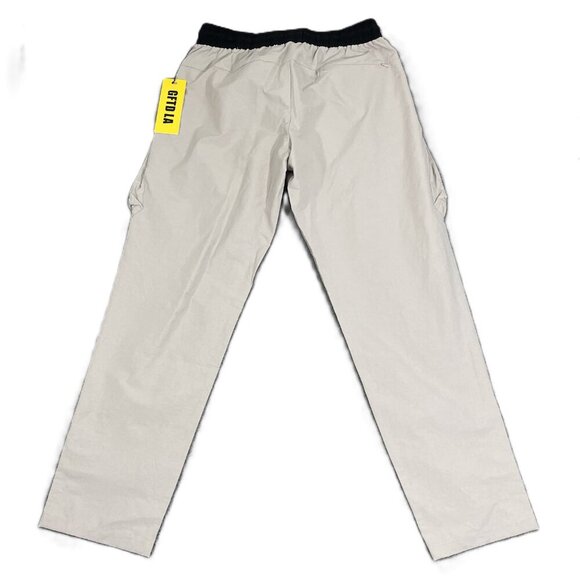 NEW GFTD LA Pants Men XXL Tan Pull on Drawstring Snap  Ankle Cargo - Picture 2 of 13